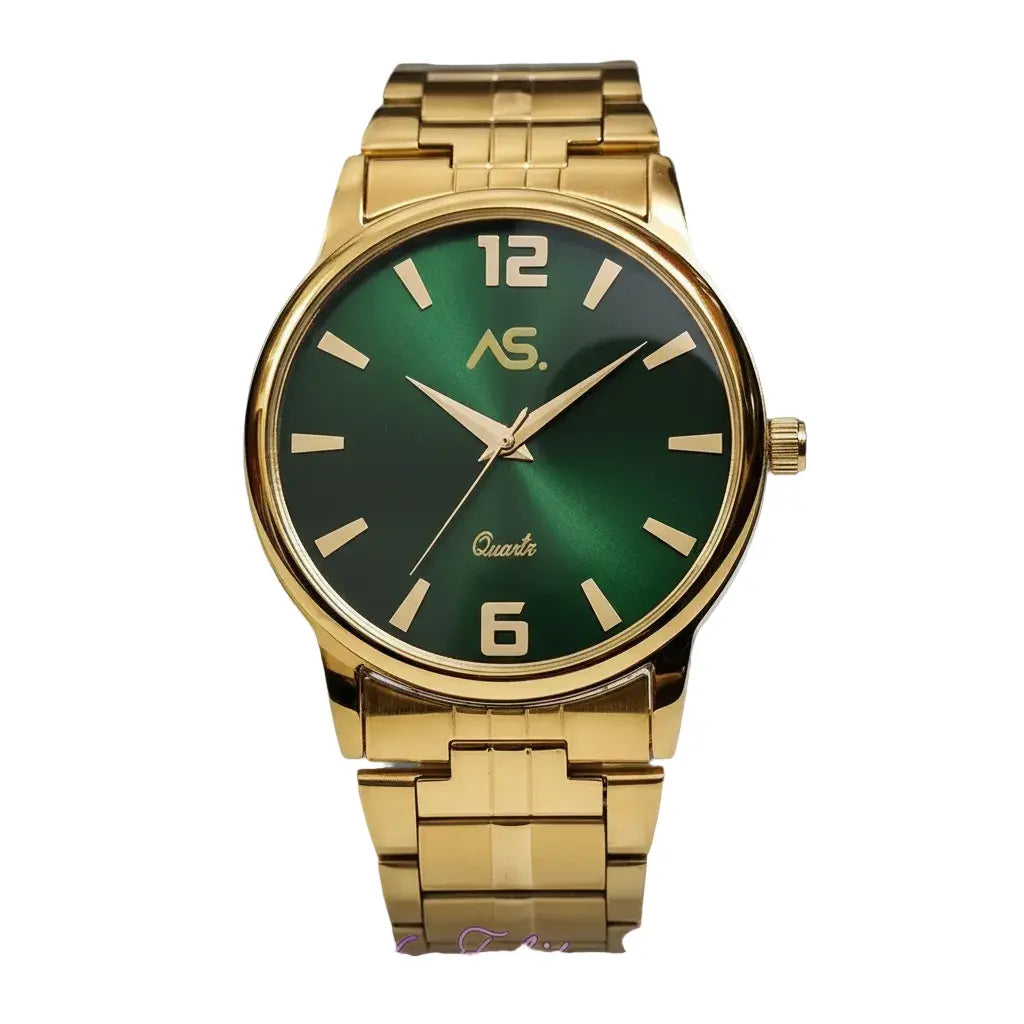 💚 Ashoka Elite Series – Green & Gold Edition - Ashoka Watch Company