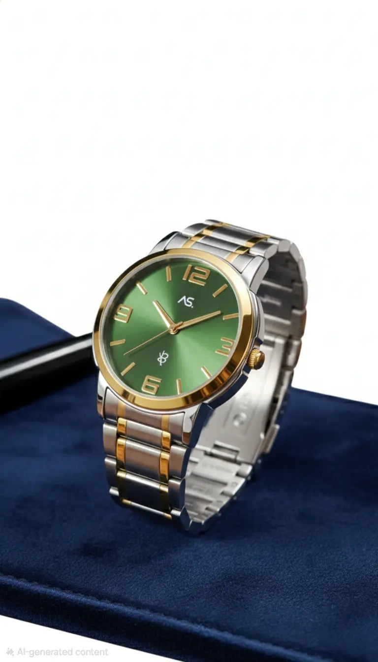 Ashoka Emerald Gold with green Dial - Ashoka Watch Company