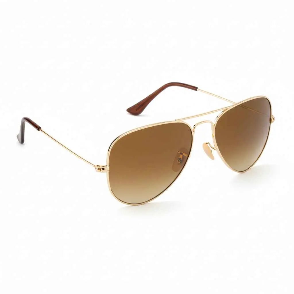 Ashoka Polarised Aviator Golden Brown - Ashoka Watch Company