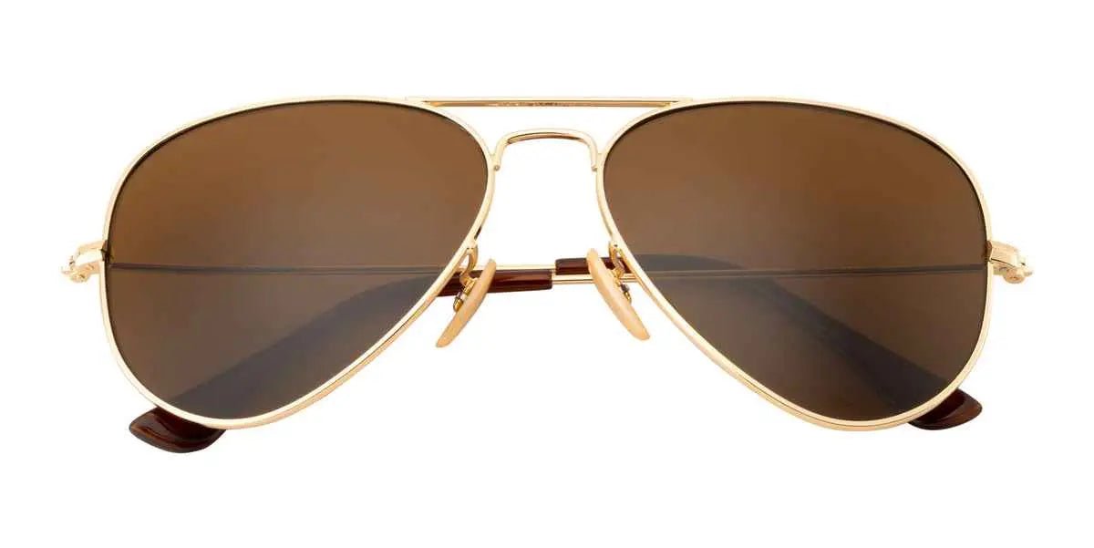 Ashoka Polarised Aviator Golden Brown - Ashoka Watch Company