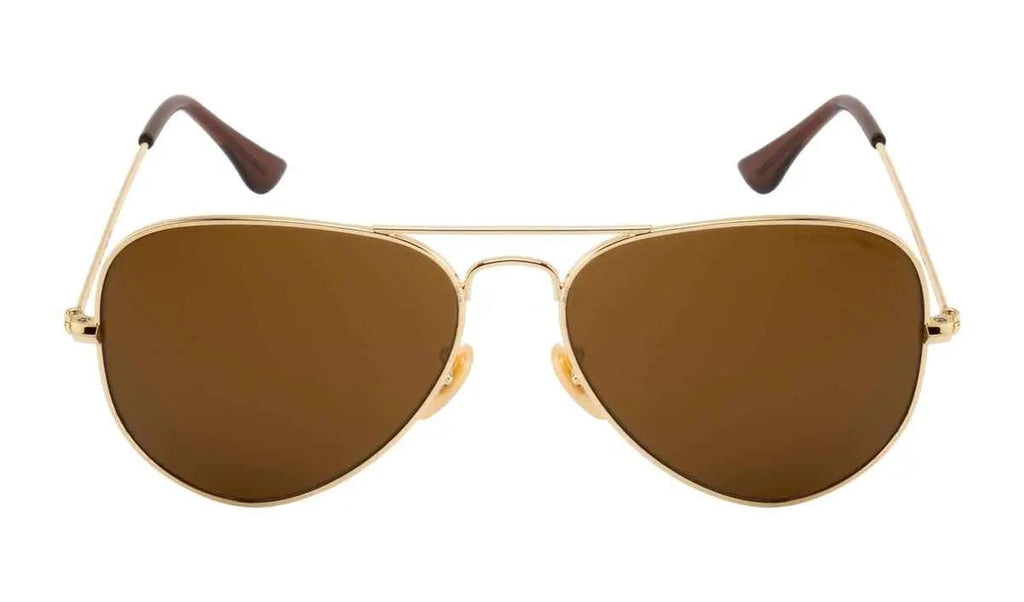 Ashoka Polarised Aviator Golden Brown - Ashoka Watch Company