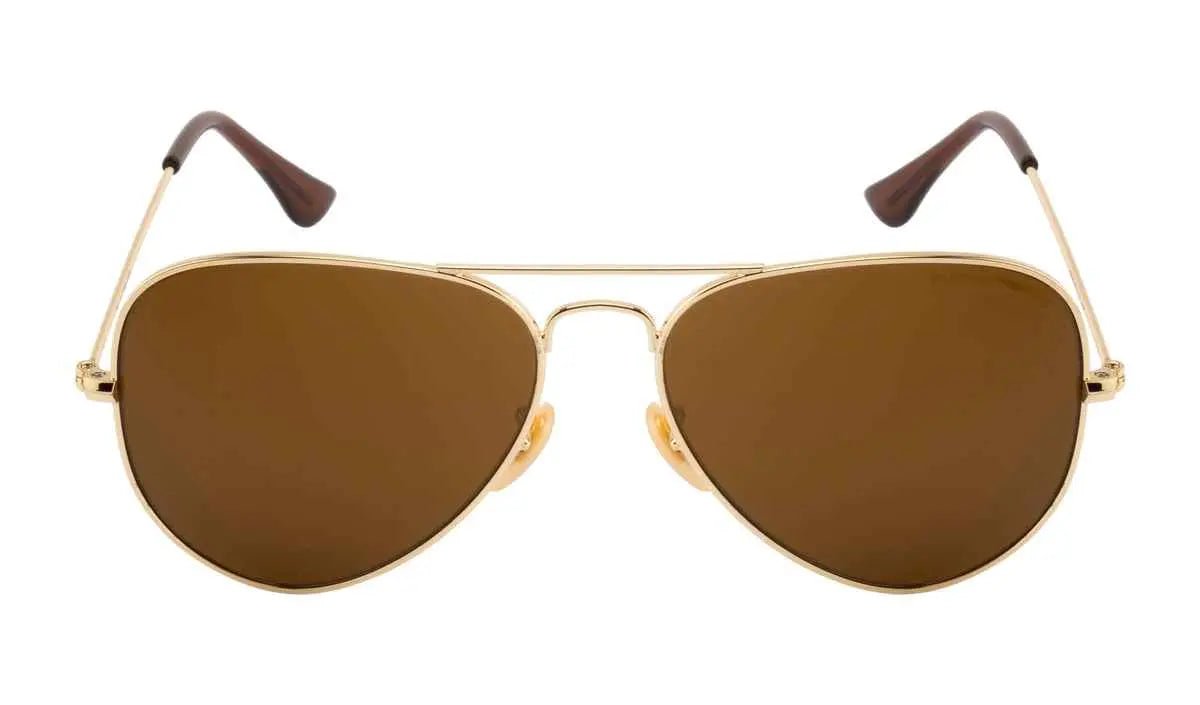 Ashoka Polarised Aviator Golden Brown - Ashoka Watch Company