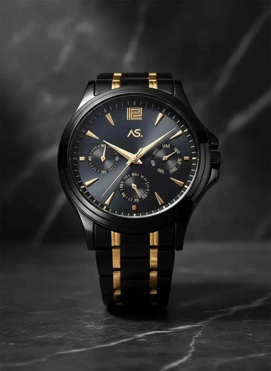 Ashoka's Premium Gold Carbon Chronograph - Ashoka Watch Company