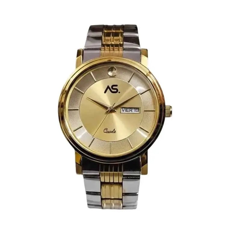 Ashoka's Premium Silver Golden Double Tone Day/Date watch for Mens - Ashoka Watch Company