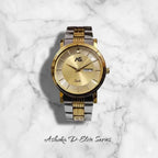 Ashoka's Premium Silver Golden Double Tone Day/Date watch for Mens - Ashoka Watch Company