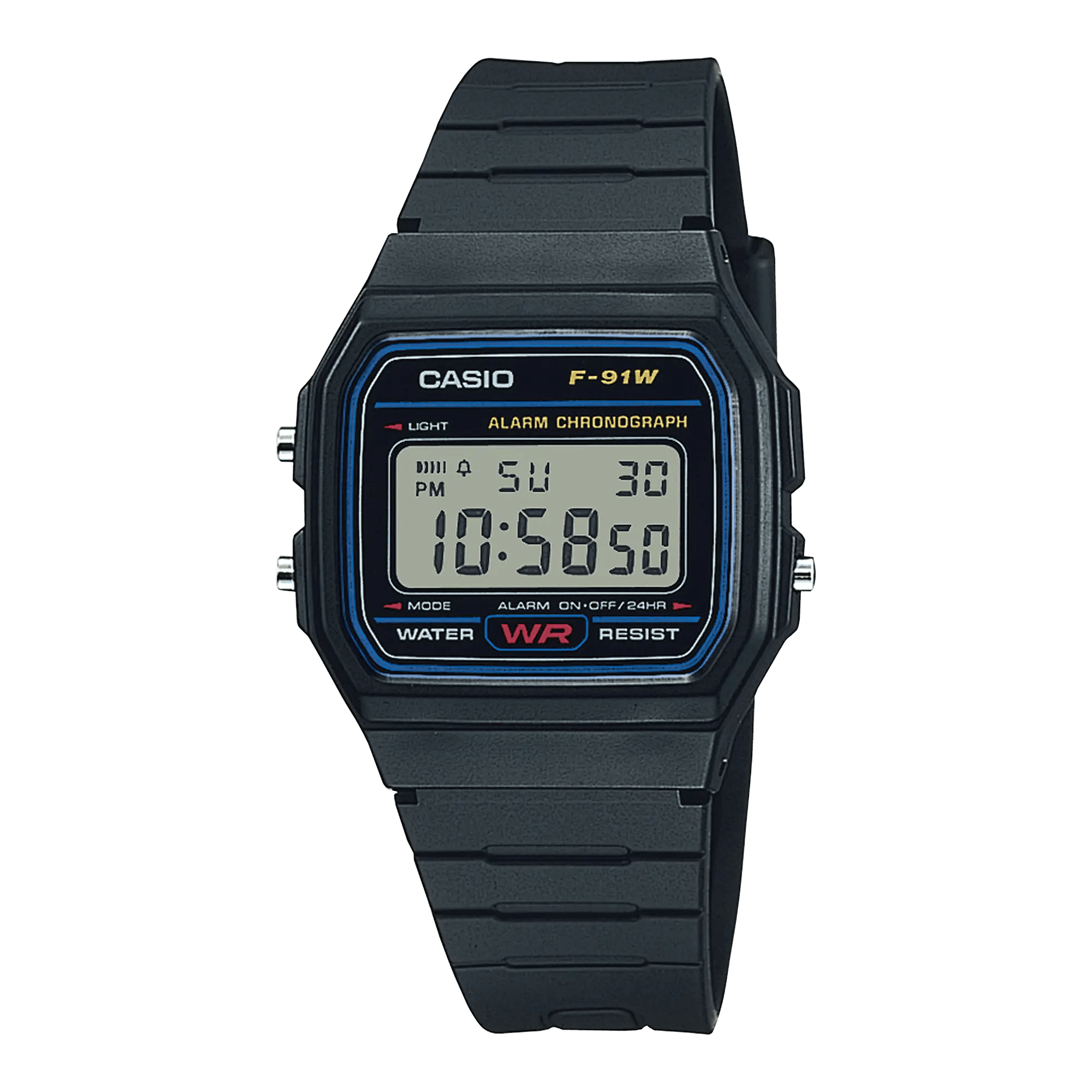 Casio Youth Series Digital Black Dial Unisex Watch - F - 91W - 1Q(D002) - Ashoka Watch Company