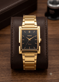 HMT Quartz Executive Rectangular Gold - Tone Men's Watch - Ashoka Watch Company