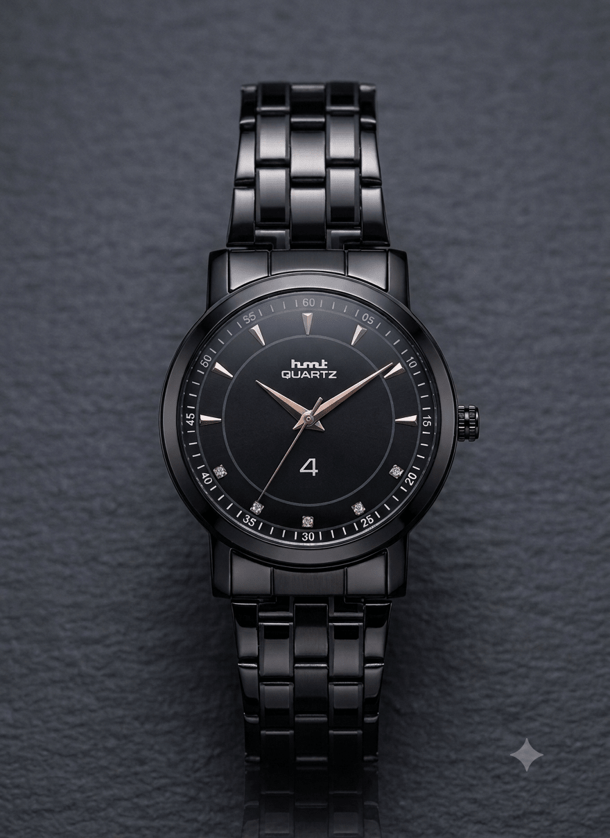 Hmt Watch For Mens Black Colour - Ashoka Watch Company