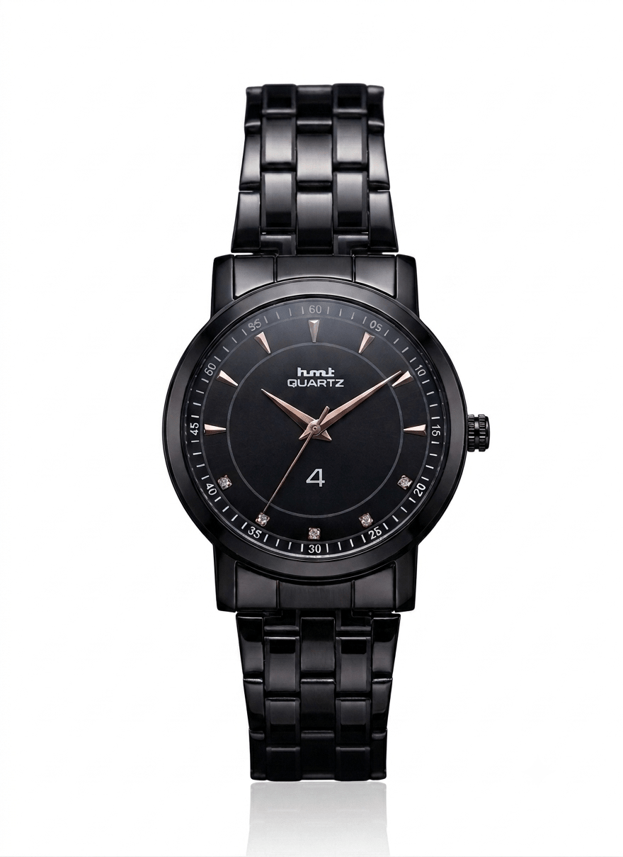 Hmt Watch For Mens Black Colour - Ashoka Watch Company