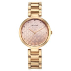 Titan Purple Superheads Quartz Analog Rose Gold Dial Rose Gold Stainless Steel Strap Watch For Women