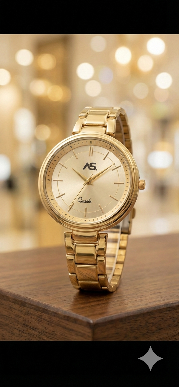 AS. Aura Gold – Elegant Slim-Profile Women’s Quartz Watch Ashoka Watch Company