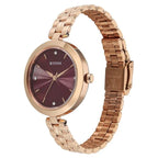 Titan Titan Karishma Quartz Analog Pink Dial Rose Gold Stainless Steel Strap Watch For Women