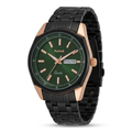 Hmt Multifunction Matte Black & Rose Gold men's Watch
