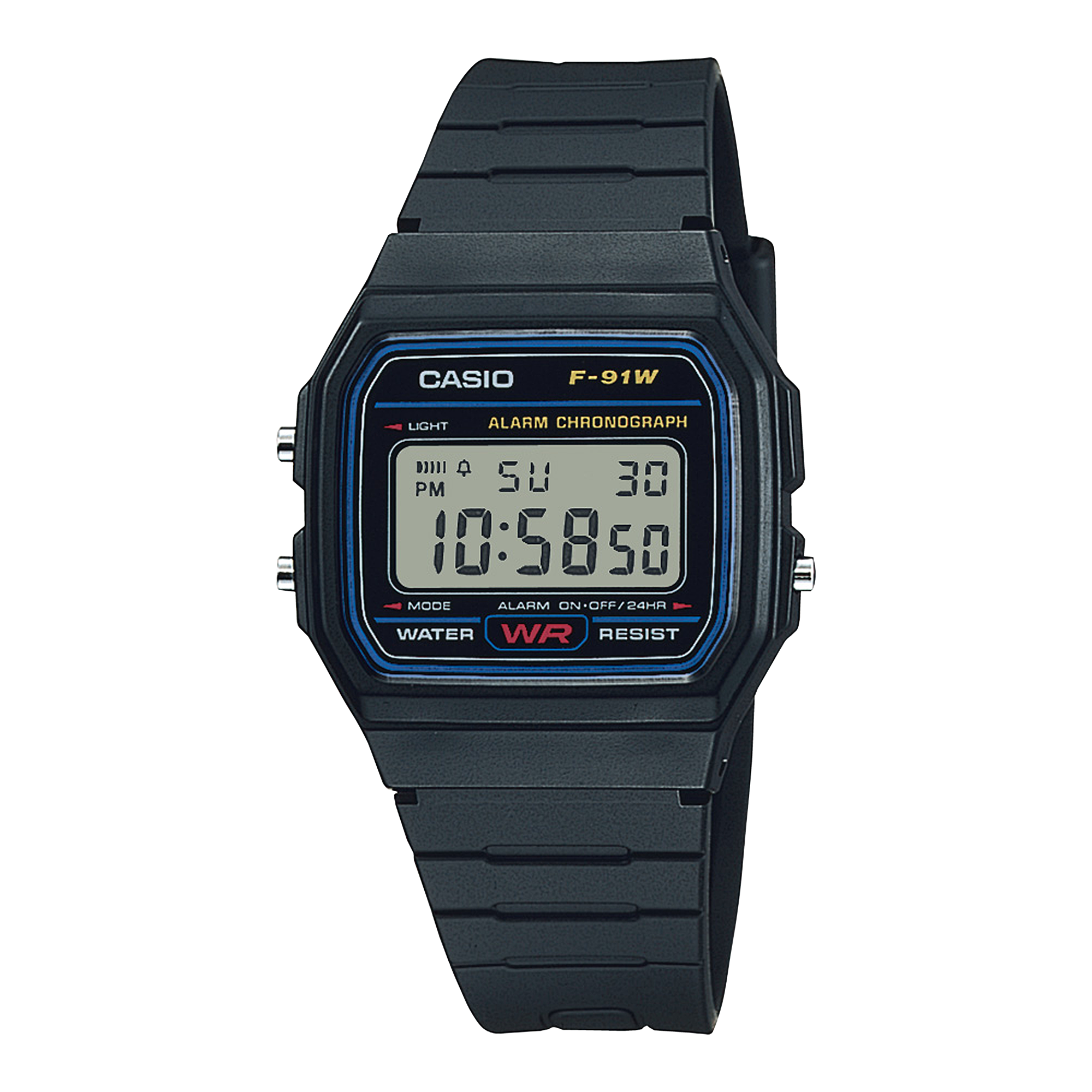 Casio Youth Series Digital Black Dial Unisex Watch - F-91W-1Q(D002)