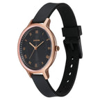 Sonata Splash Quartz Analog Black Dial Plastic Strap Watch for Women