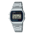 Casio Vintage A-158WA-1Q Digital Grey Dial Unisex Watch Silver Metal Strap (D011)