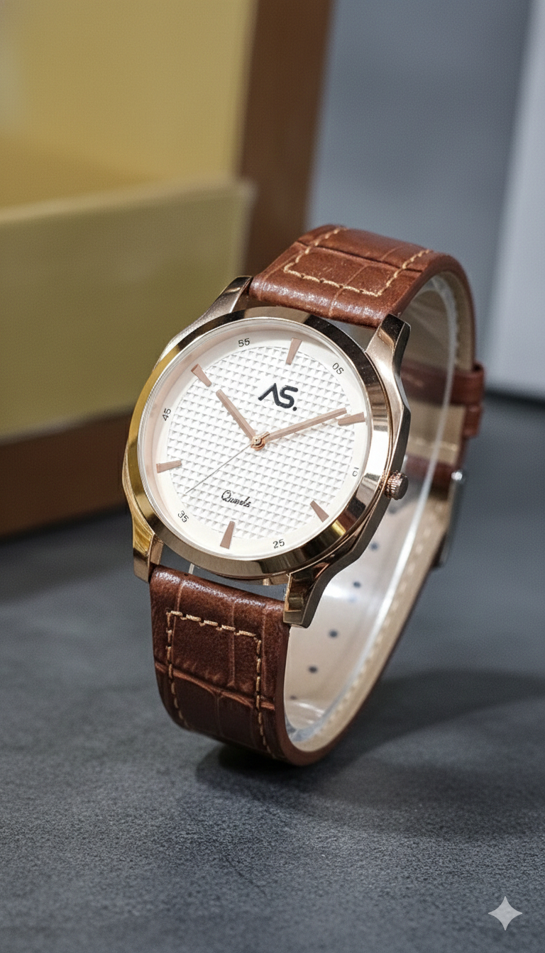 Ashoka Amber Luxe – Rose Gold & Leather Edition