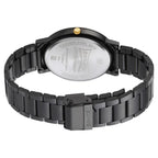 Sonata Quartz Analog Black Dial Metal Strap Watch for Men