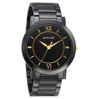 Sonata Quartz Analog Black Dial Metal Strap Watch for Men - Ashoka Watch Company