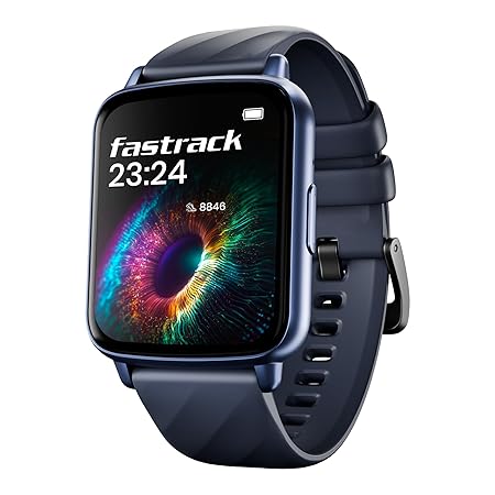 Fastrack Volt S1 Smart Watch Latest with 1.83" Display, Silicone Strap, BT Calling, 100+ Sports Modes, Heart Rate, SpO2, IP68